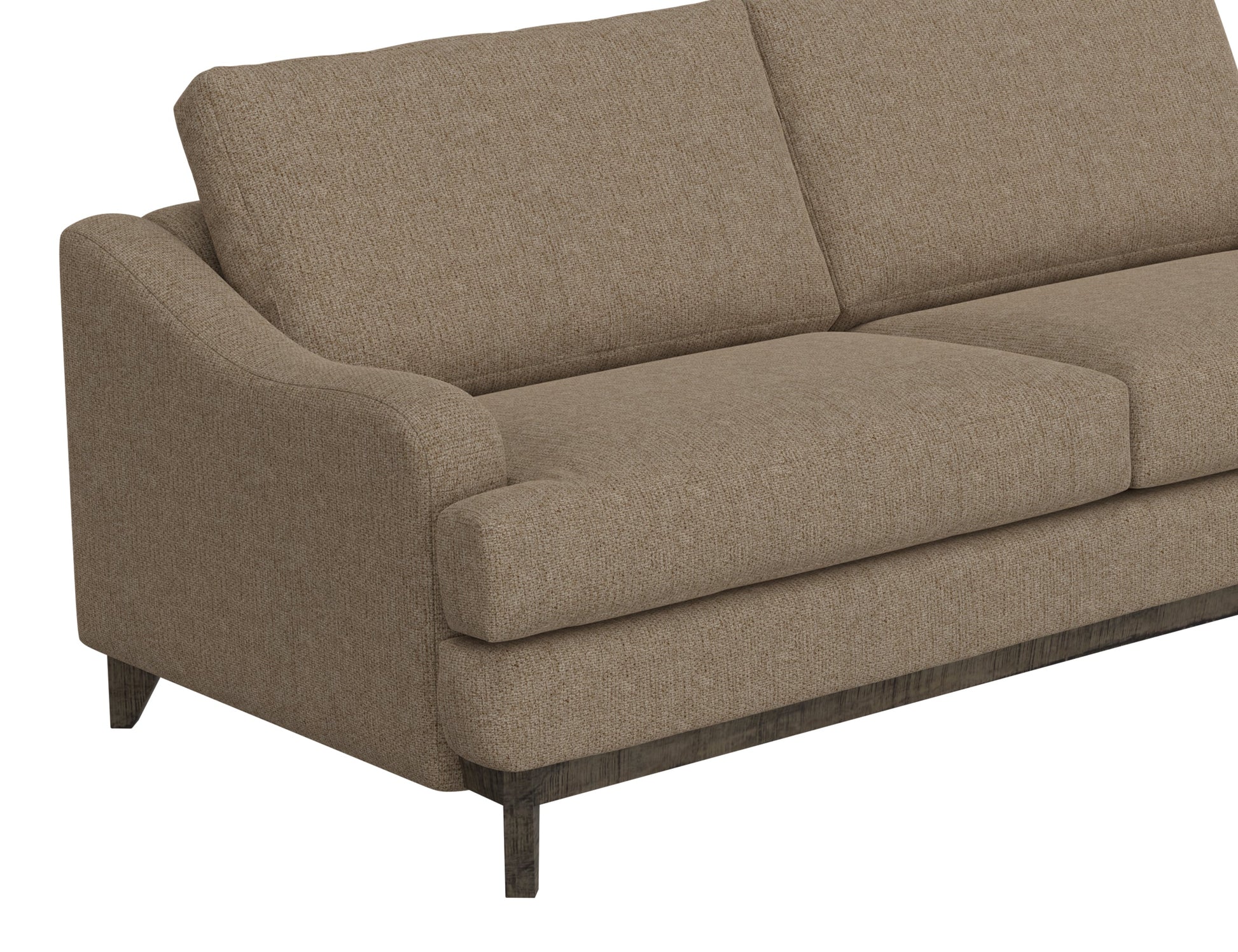 Wooden Frame & Base, Armchair - Brown Camel