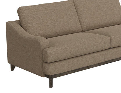 Wooden Frame & Base, Armchair - Brown Camel