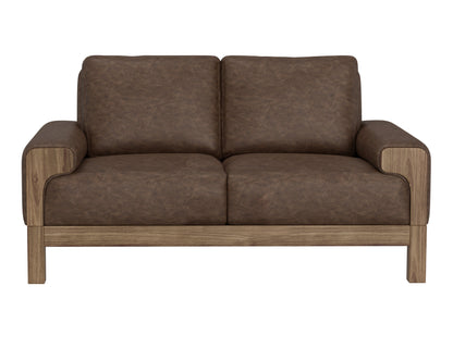 Wooden Frame & Base, Loveseat - Chocolate Brown