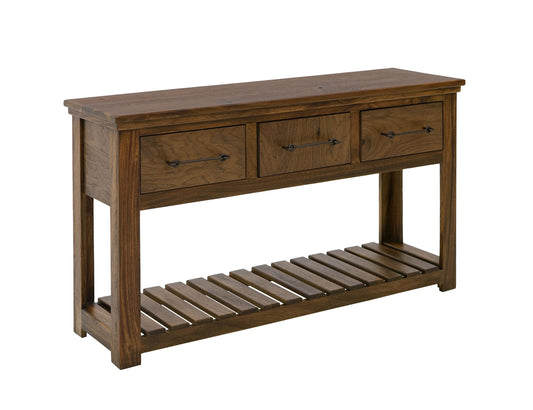 3 Drawer, Sofa Table - Walnut Brown