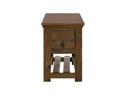 1 Drawer, Chairside Table - Walnut Brown