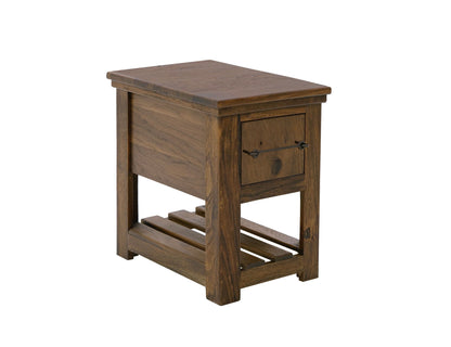 1 Drawer, Chairside Table - Walnut Brown