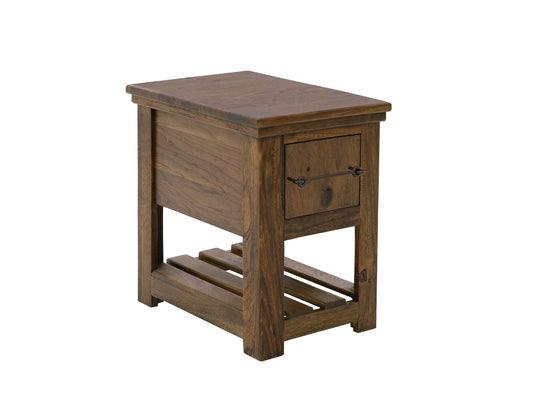 1 Drawer, Chairside Table - Walnut Brown