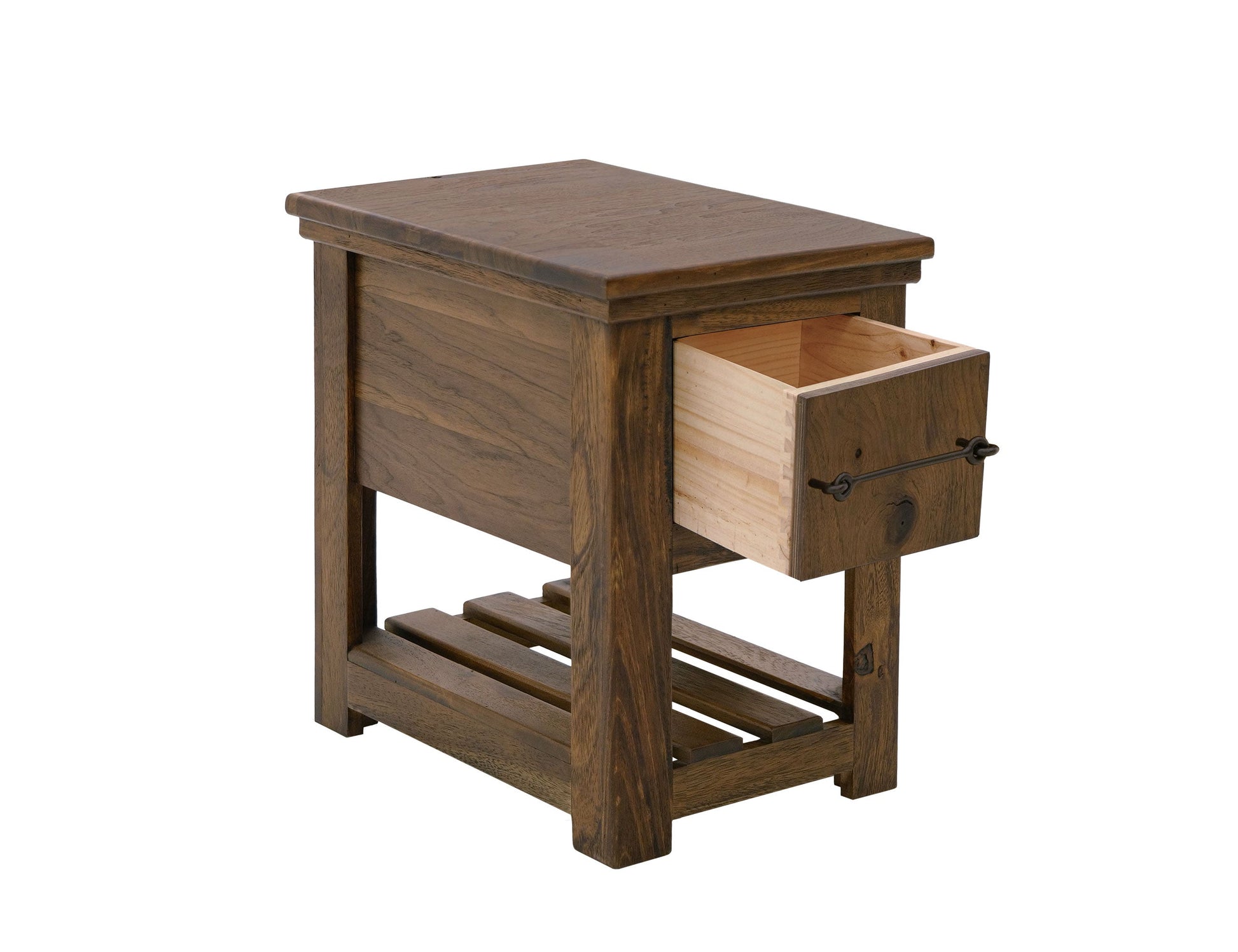 1 Drawer, Chairside Table - Walnut Brown