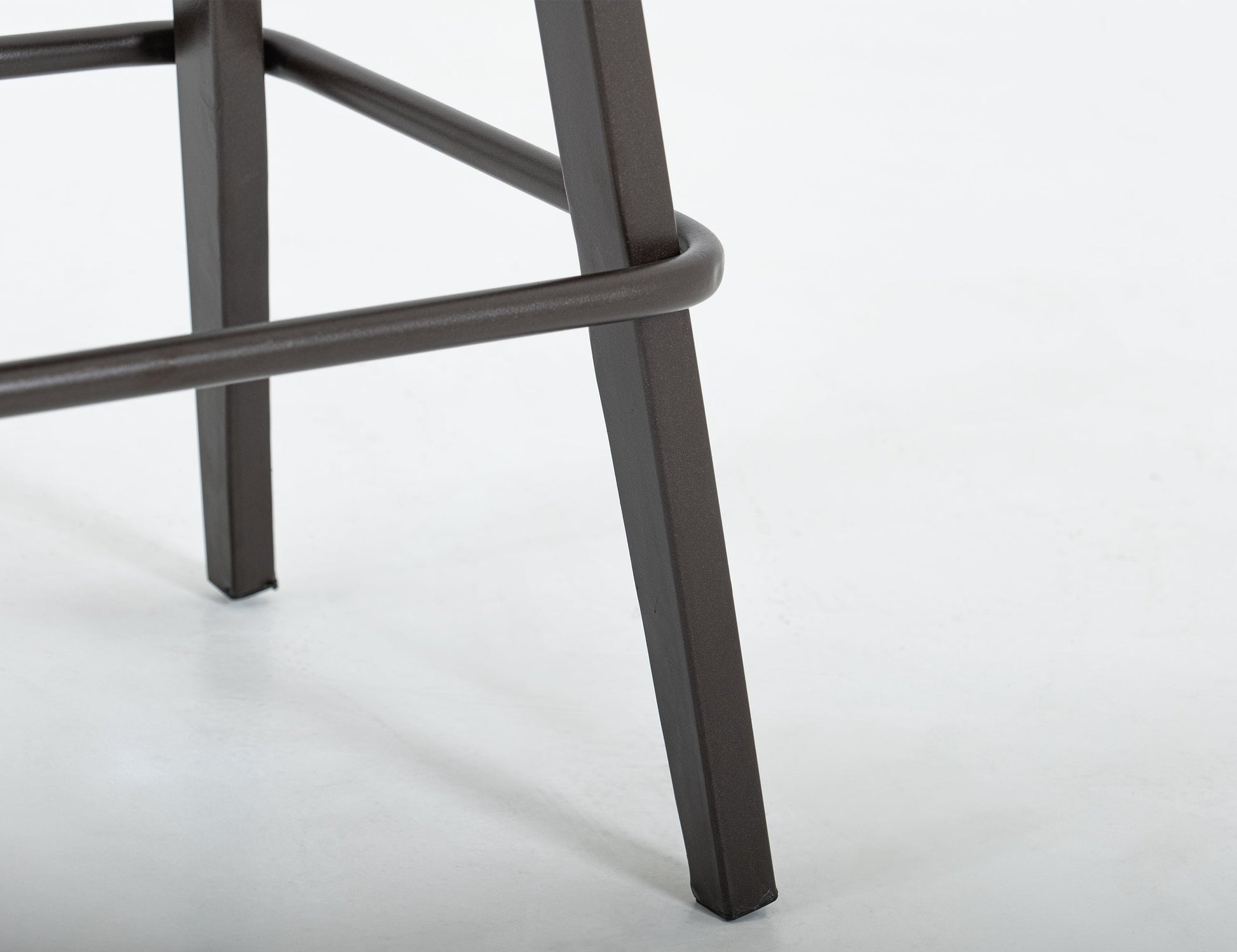 Wooden Frame & Metal Base, 30" Upholstered Barstool - Licorice Black