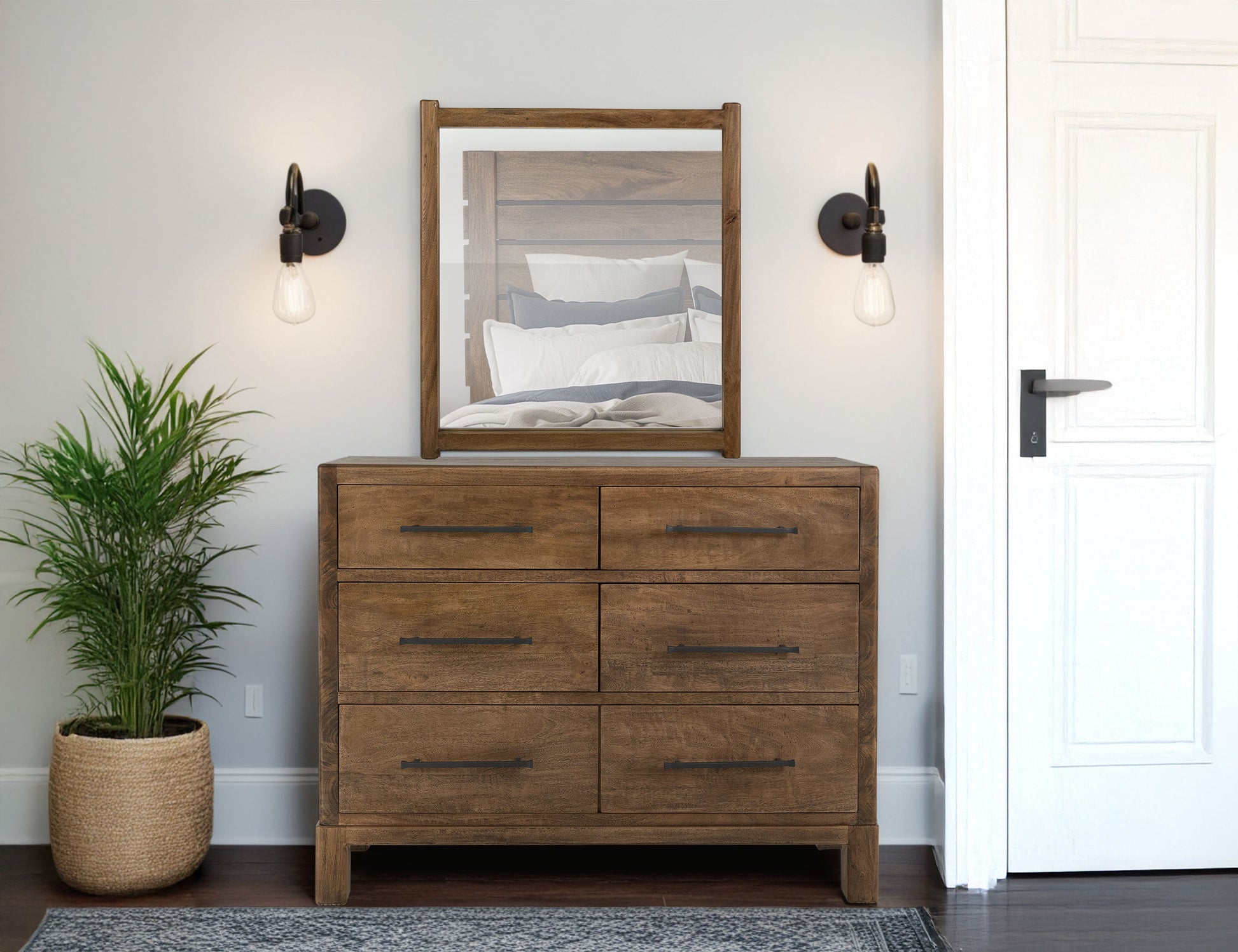 Mirror - Barrel Brown
