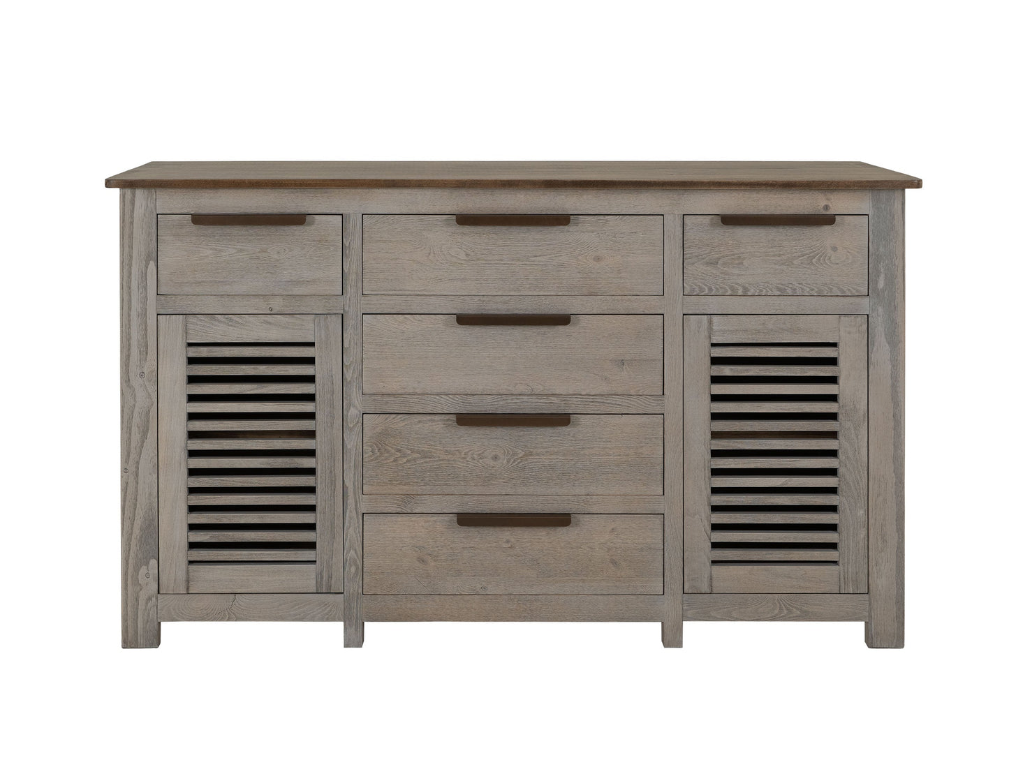 6 Drawer, 2 Door, Buffet - Light Cream