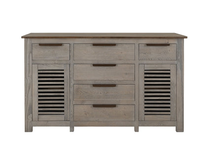 6 Drawer, 2 Door, Buffet - Light Cream