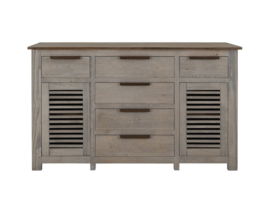 6 Drawer, 2 Door, Buffet - Light Cream