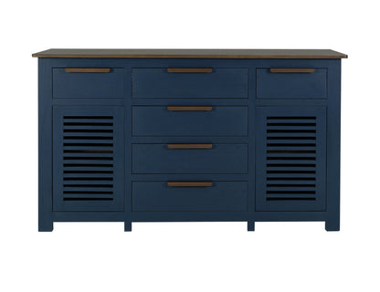 6 Drawer, 2 Door, Buffet - Ivory