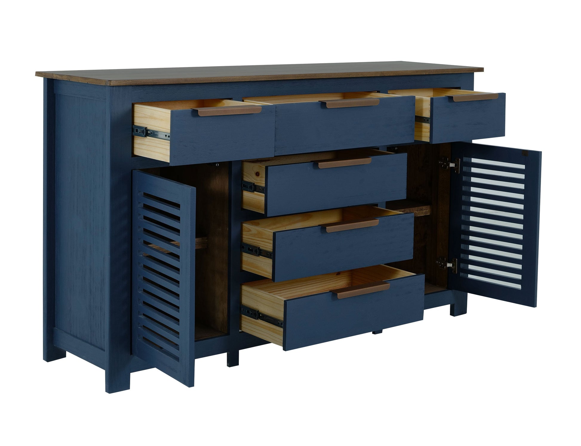 6 Drawer, 2 Door, Buffet - Ivory