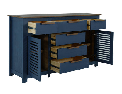6 Drawer, 2 Door, Buffet - Ivory