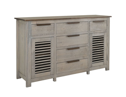 6 Drawer, 2 Door, Buffet - Light Cream