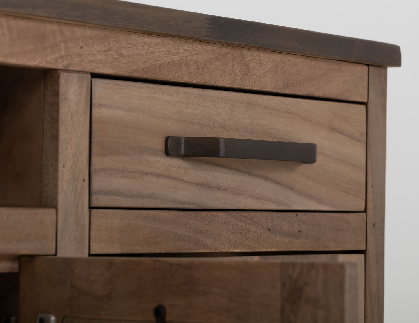 2 Drawer, 2 Door, 2 Glass Door, Stand 70" - Rich Brown