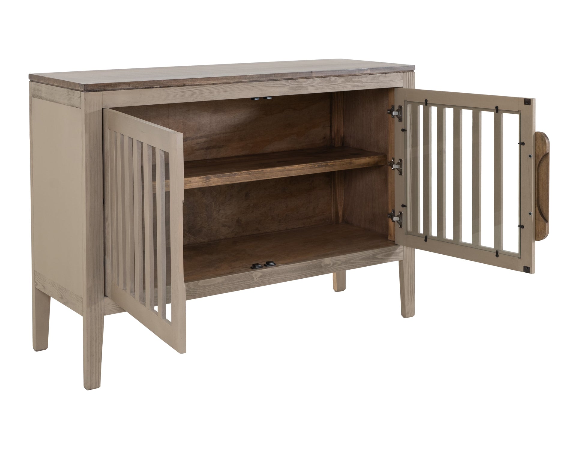 2 Door, 1 Shelf, Cosole - Sand Brown