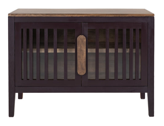 2 Door, 1 Shelf, Cosole - Merlot Red