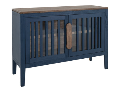 2 Door, 1 Shelf, Cosole - Indigo Blue