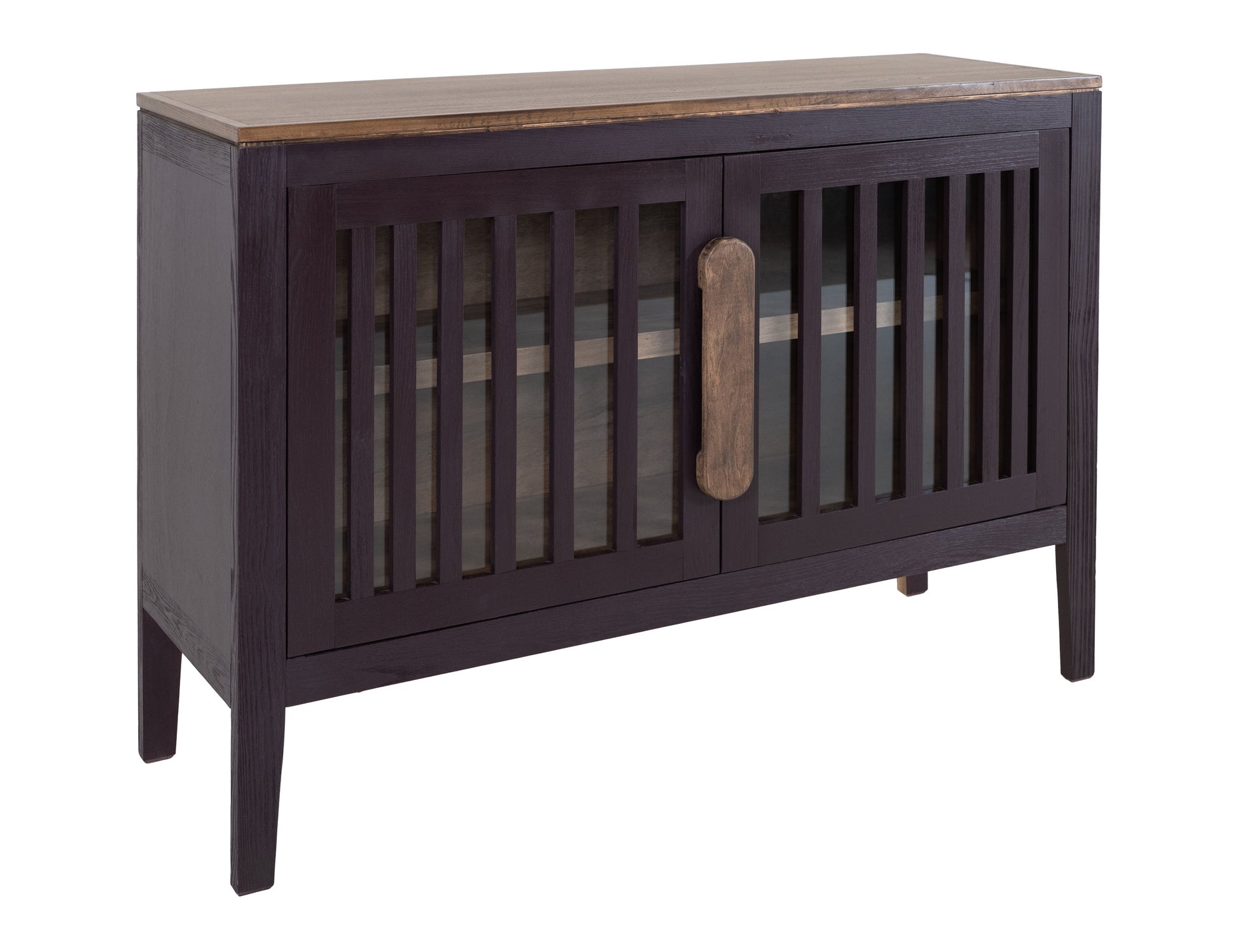 2 Door, 1 Shelf, Cosole - Merlot Red