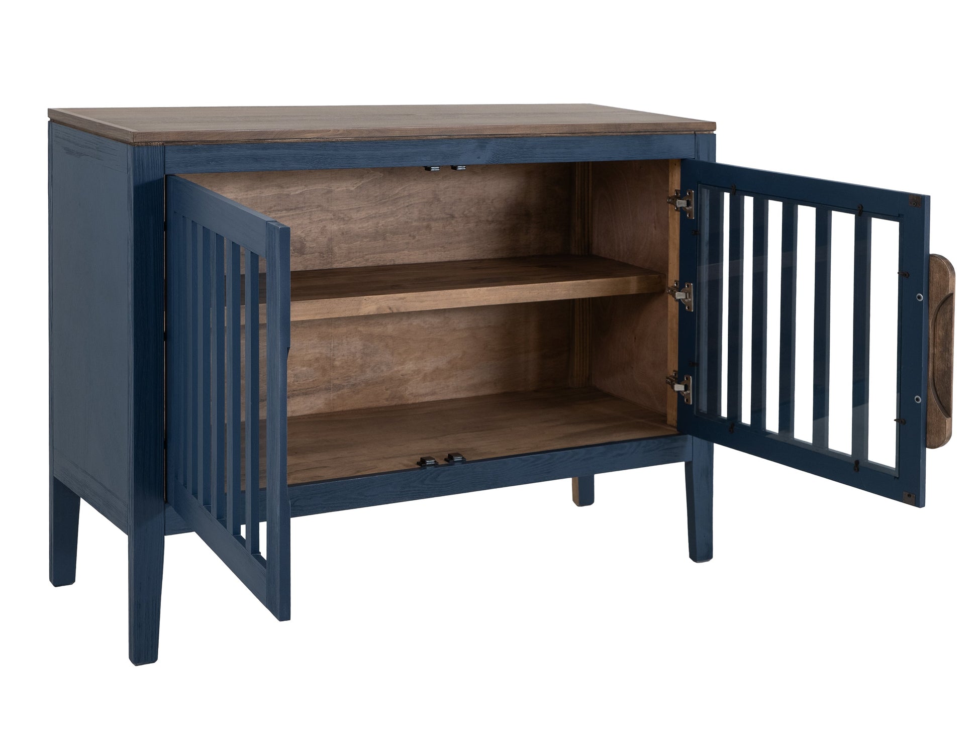 2 Door, 1 Shelf, Cosole - Indigo Blue