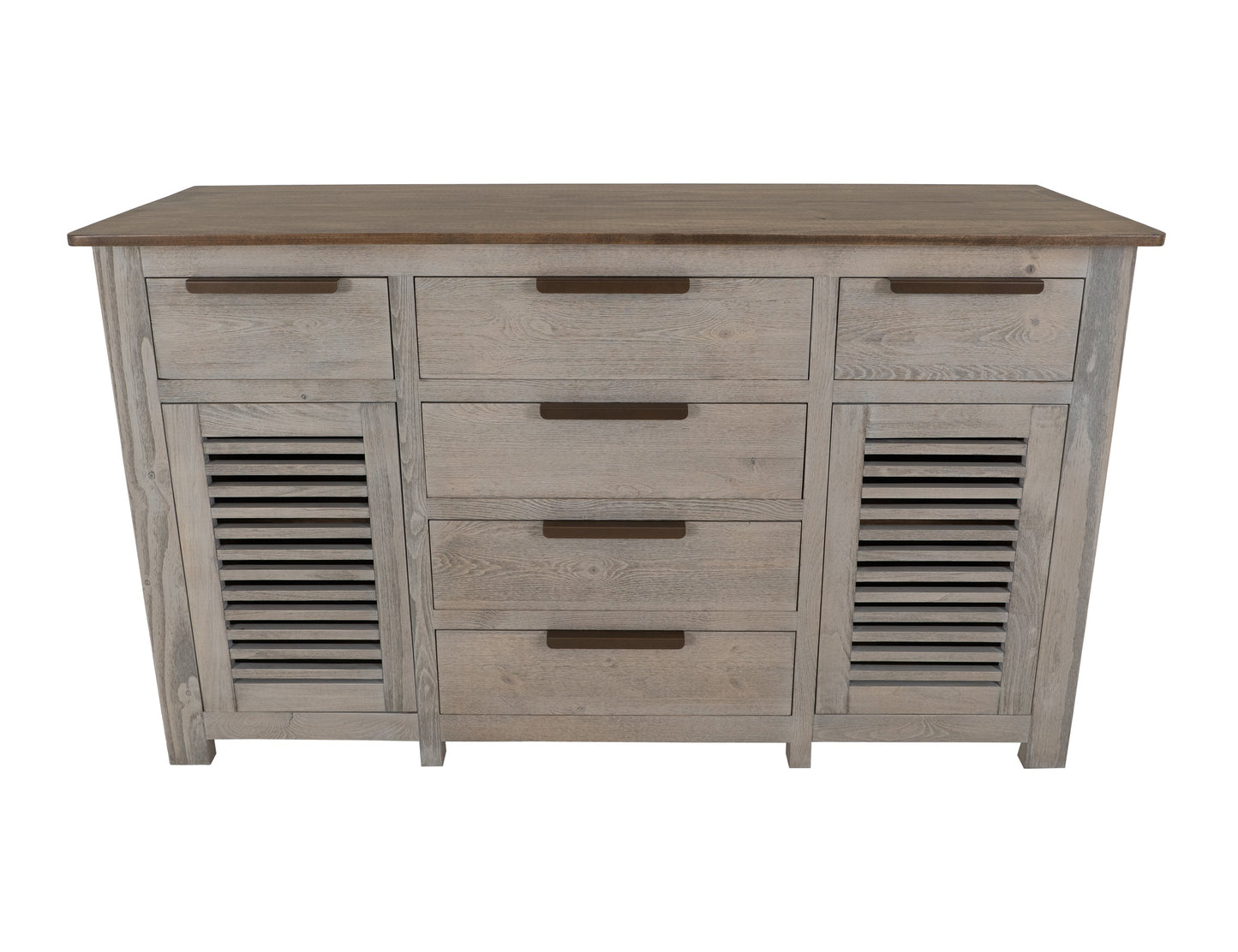 6 Drawer, 2 Door, Buffet - Light Cream