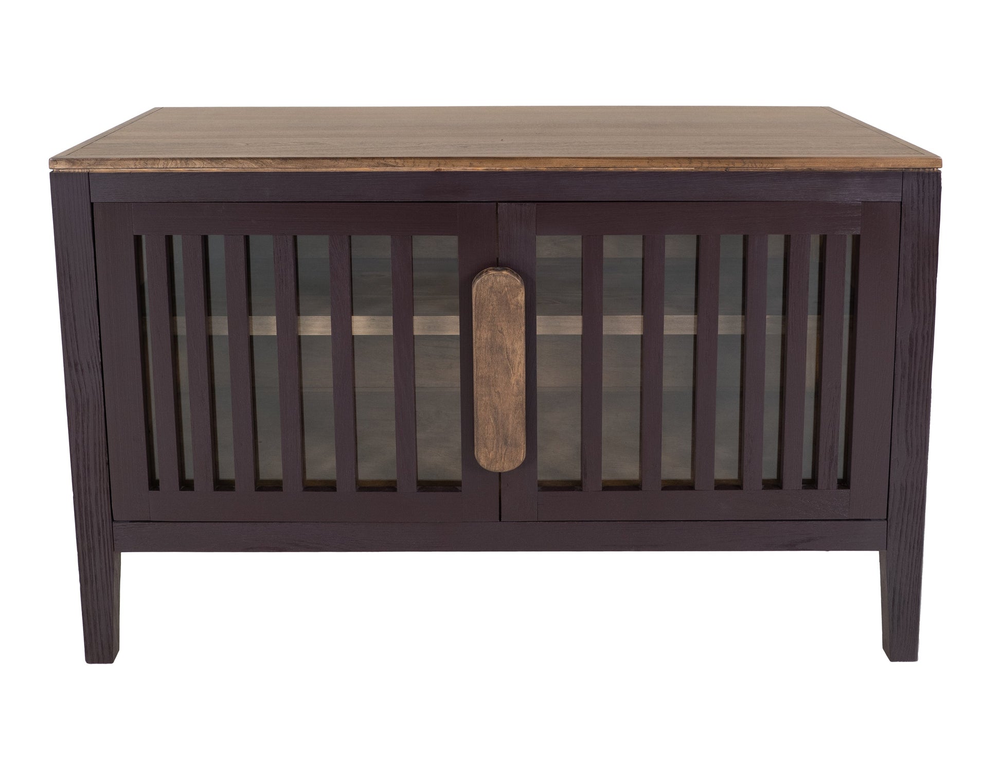 2 Door, 1 Shelf, Cosole - Merlot Red