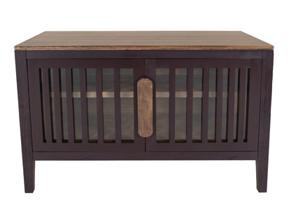 2 Door, 1 Shelf, Cosole - Merlot Red