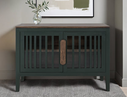 2 Door, 1 Shelf, Cosole - Forest Green