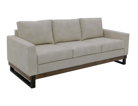 Metal & Wood Base, Sofa - Opal Beige