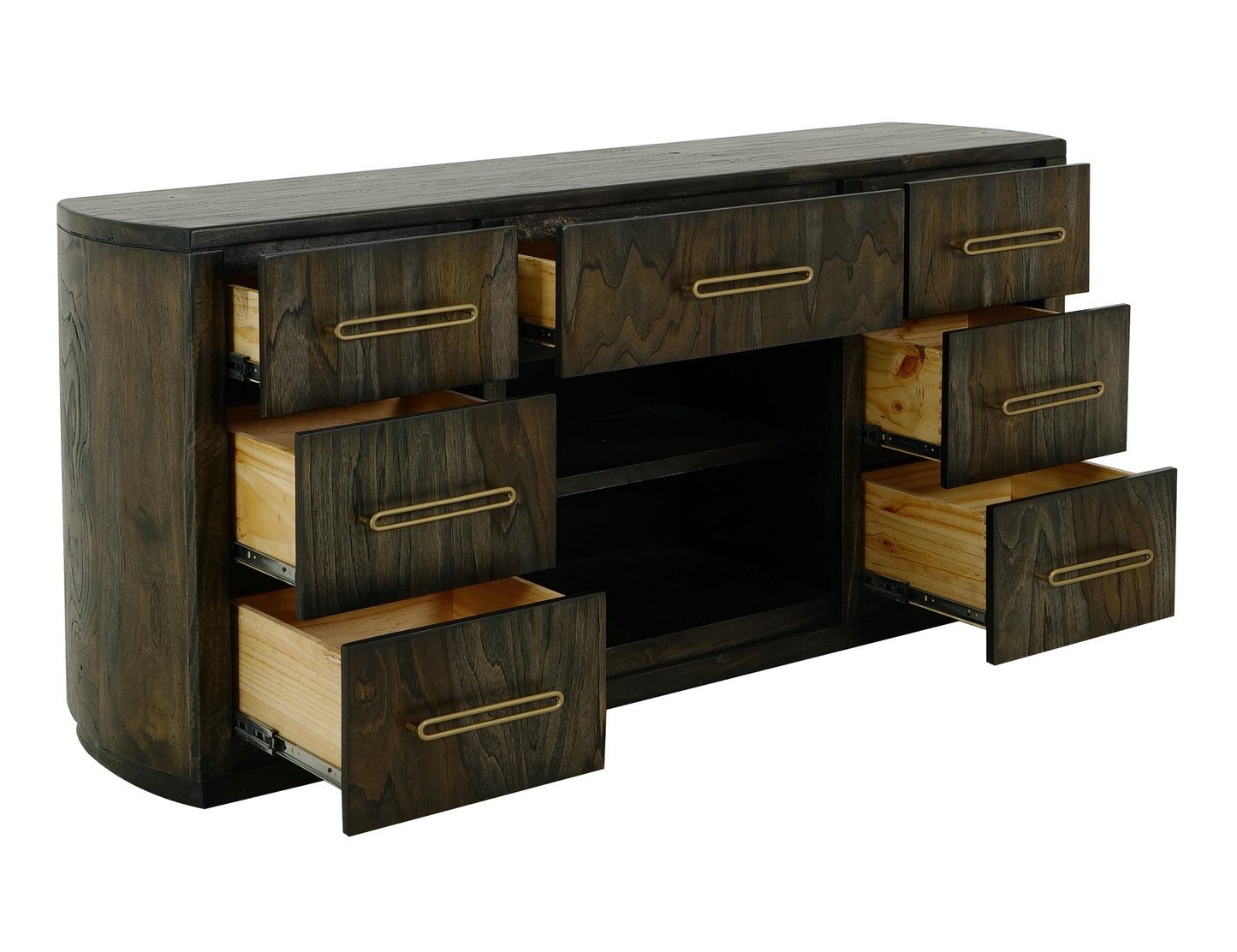 7 Drawer, Console - Oil Black