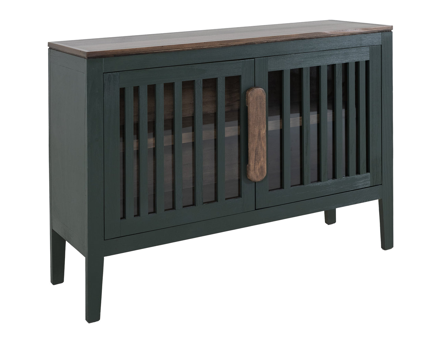 2 Door, 1 Shelf, Cosole - Forest Green