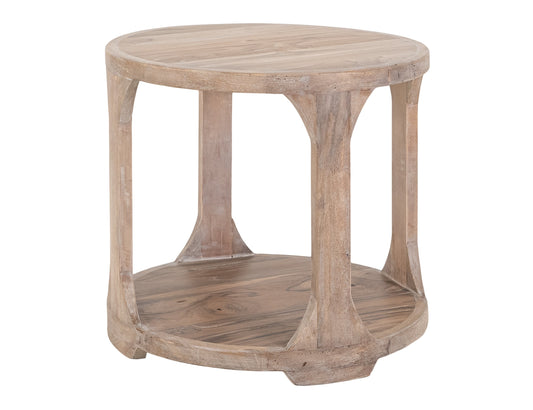 1 Shelf, End Table - Ivory White