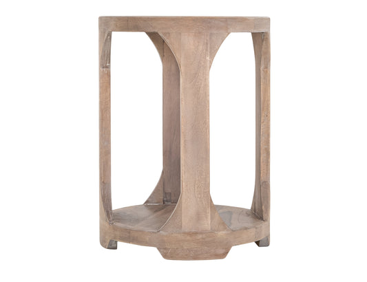 1 Shelf, Chairside Table - Ivory White