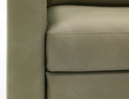 Wooden Frame & Base, Sofa - Olive Green