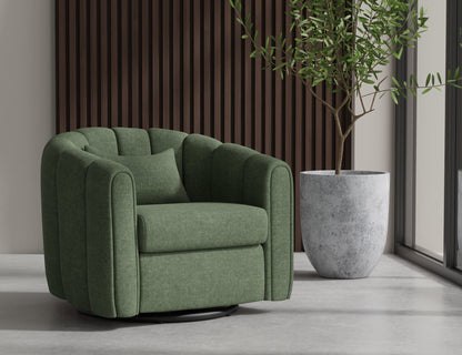 Wooden Frame & Metal Base, 360 Degree Swivel Glider - Tribu Forest