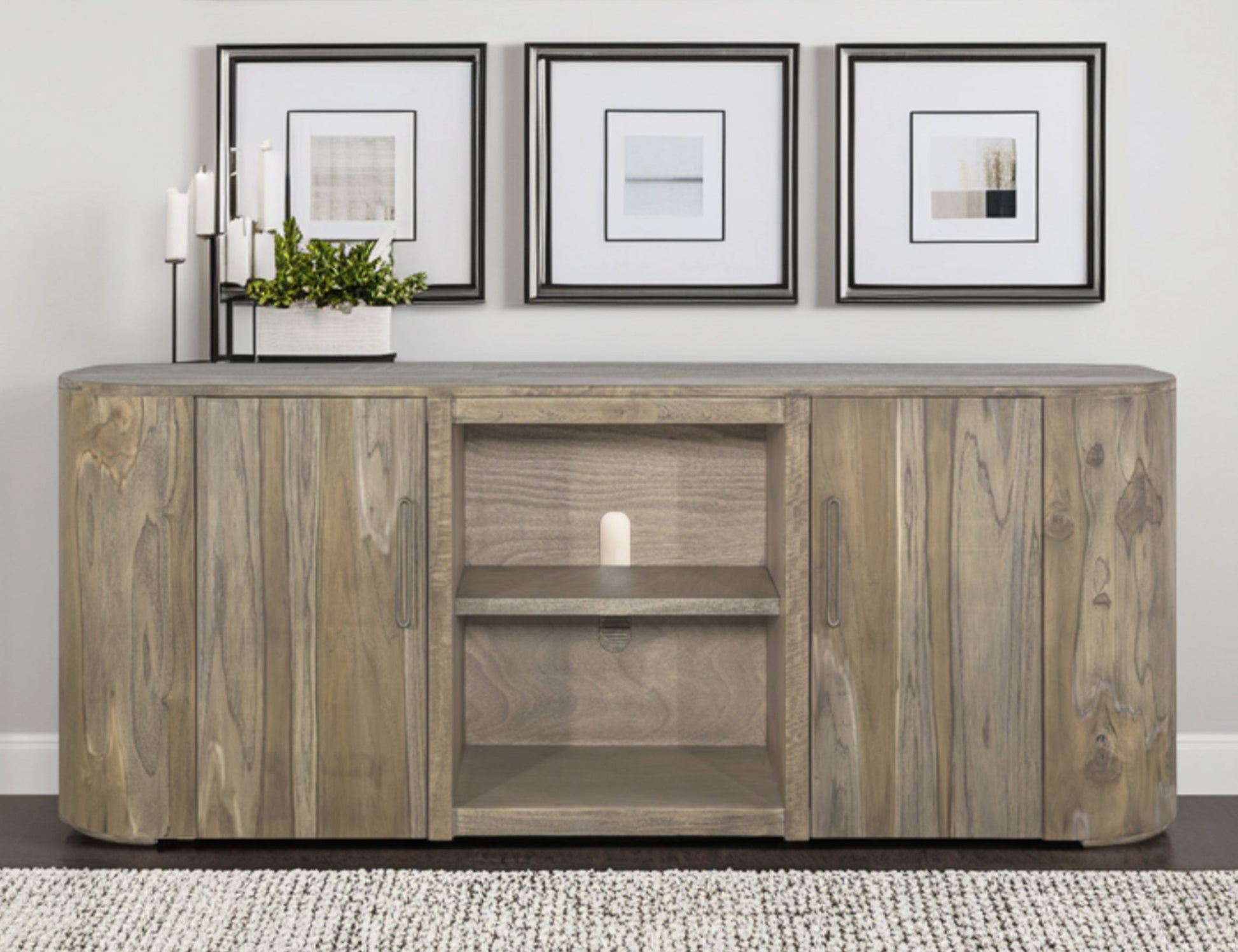2 Door, TV Stand 80 - Ivory White