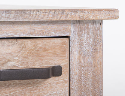 1 Drawer, 1 Shelf, End Table - Ivory White