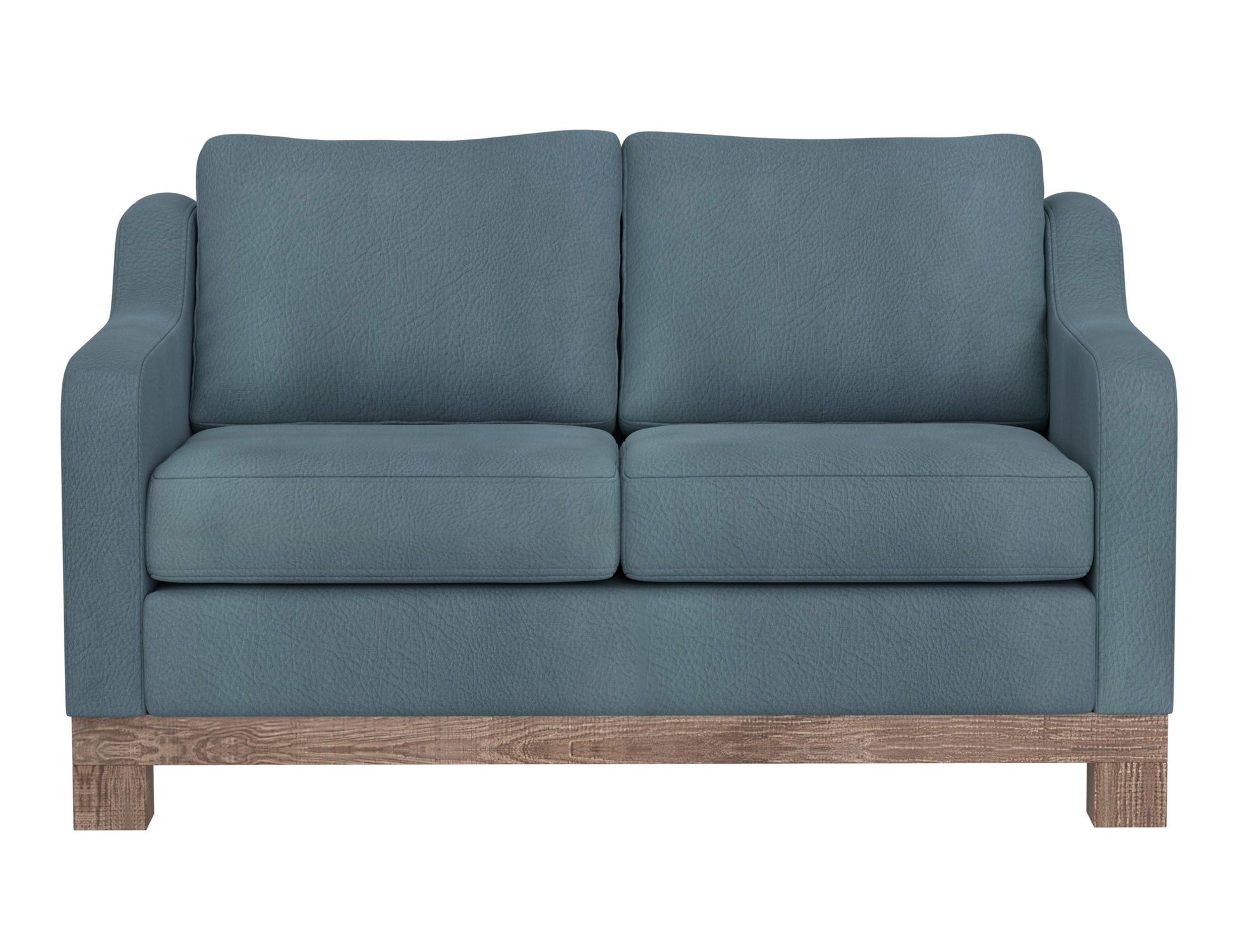 Wooden Frame & Base, Loveseat - Slate Blue