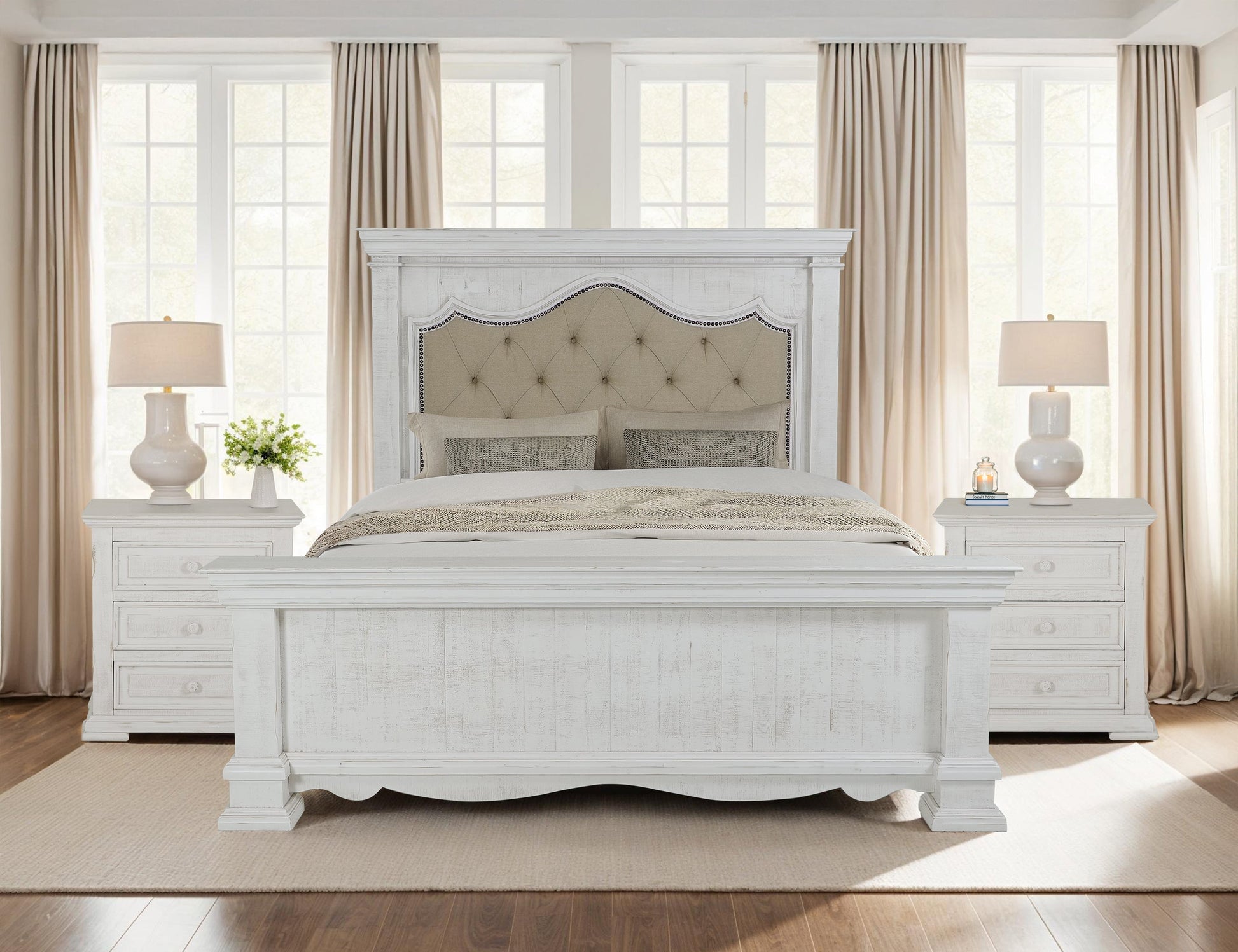 6/6 Footboard - Vintage White