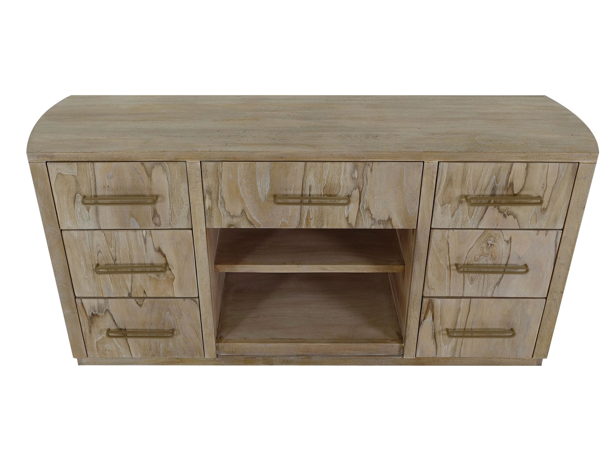 7 Drawer, Console - Ivory White