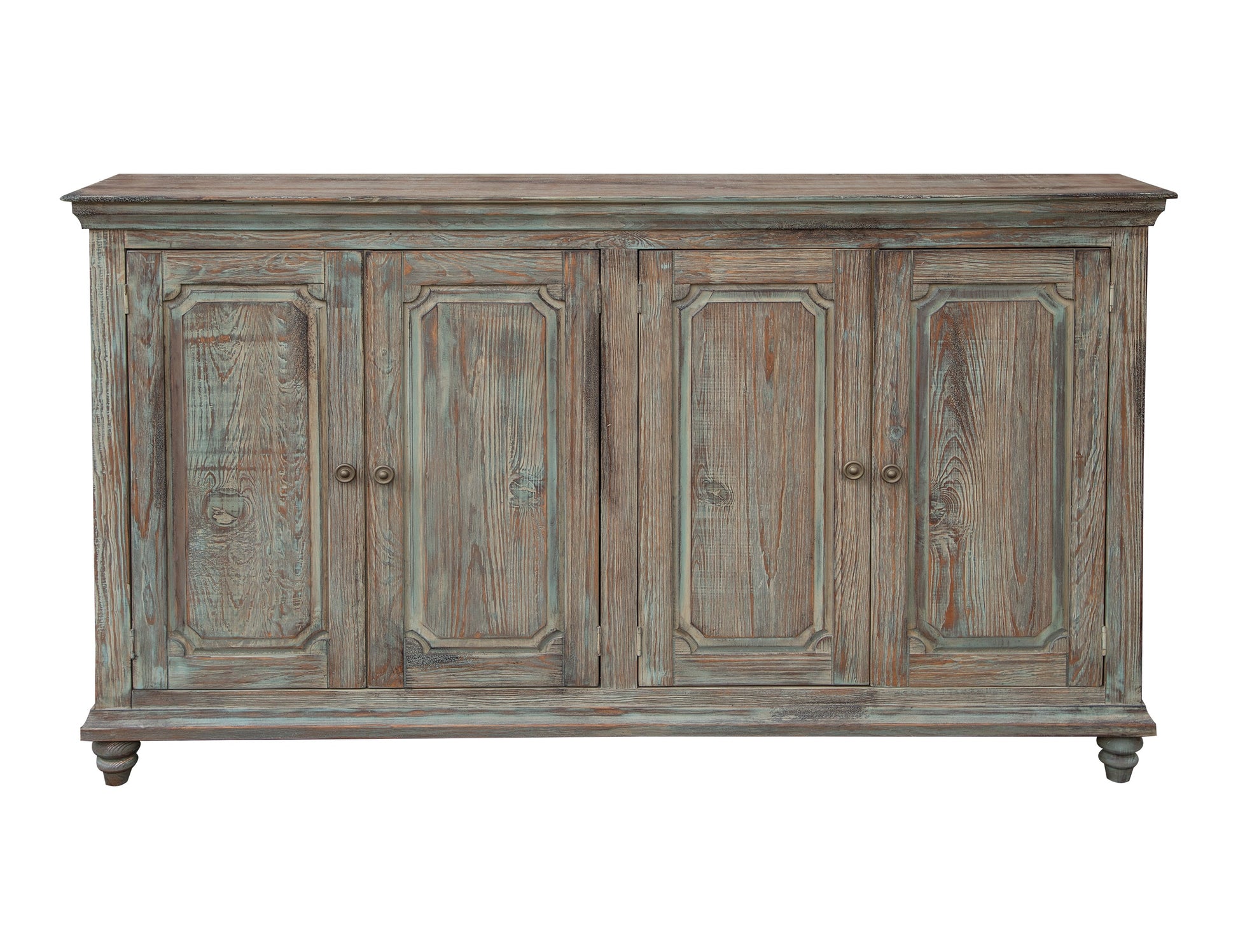 4 Doors Console - Aged Green