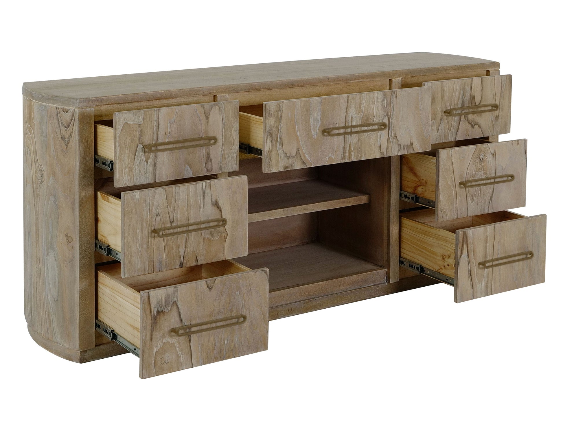 7 Drawer, Console - Ivory White