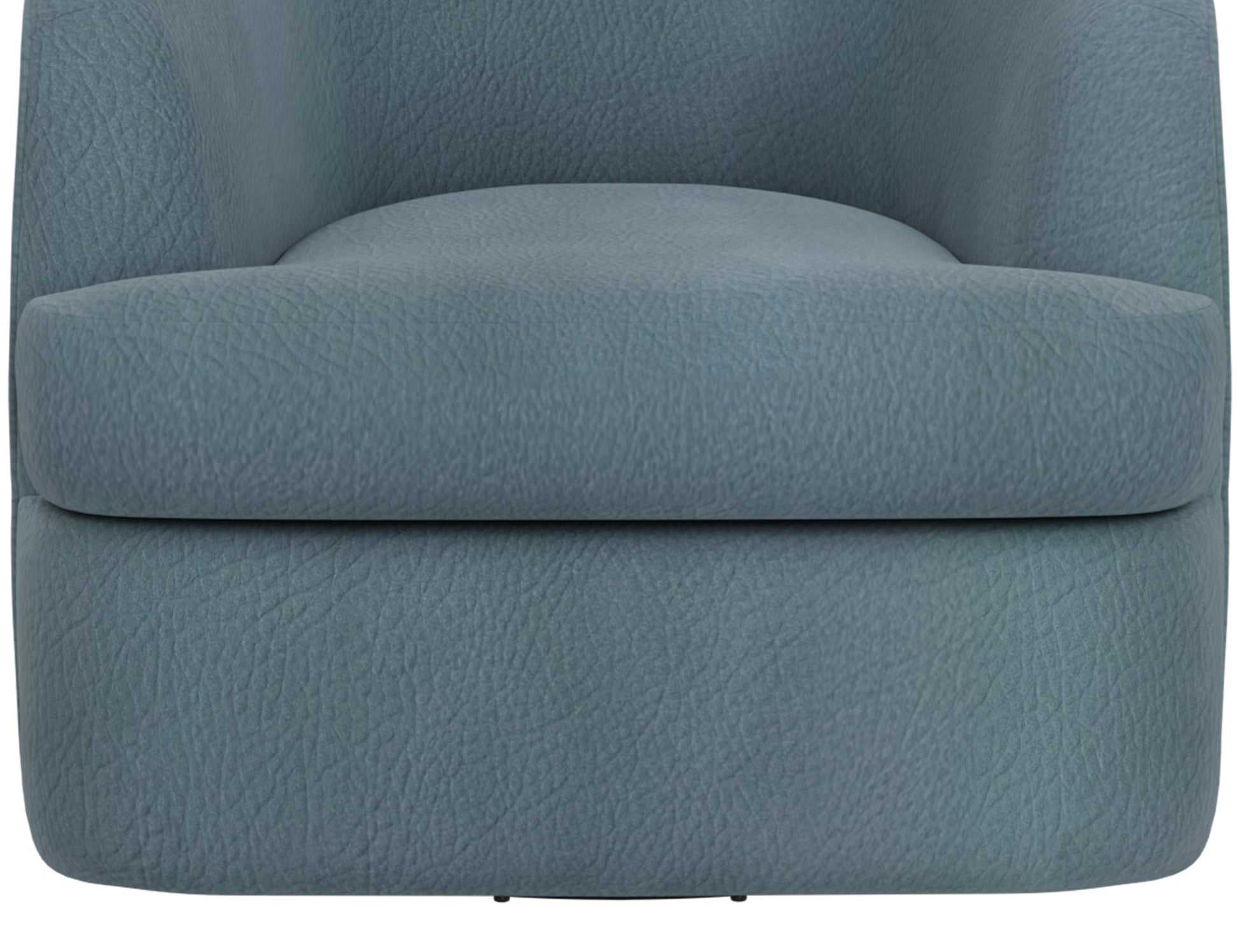 Wooden Frame & Metal Base, 360 Degree Swivel Accent Chair - Light Indigo