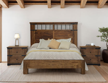 2 Drawer Nightstand - Cinnamon Brown