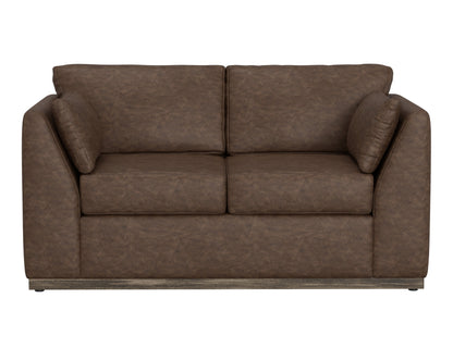 Wooden Frame & Base, Loveseat - Chocolate Brown