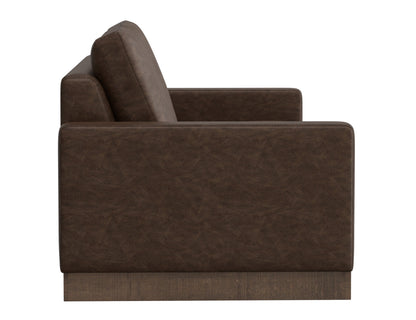Wooden Frame & Base, Sofa - Chocolate Brown