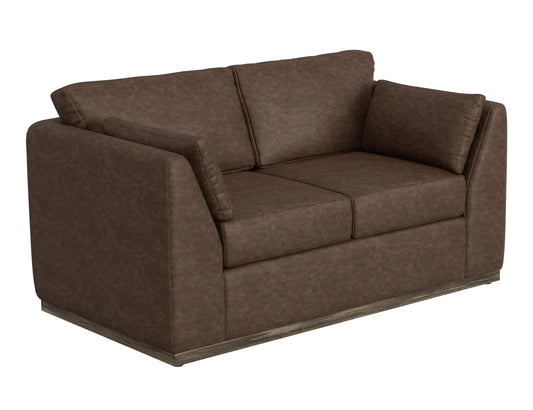 Wooden Frame & Base, Loveseat - Chocolate Brown