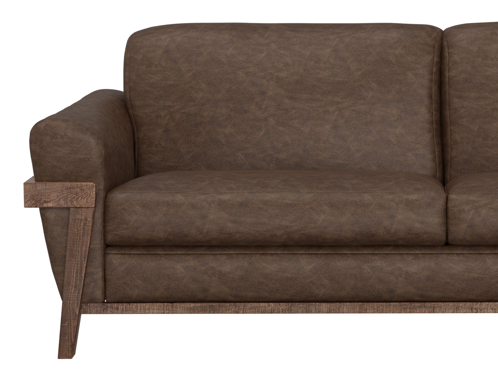 Wooden Frame & Base, Armchair - Chocolate Brown