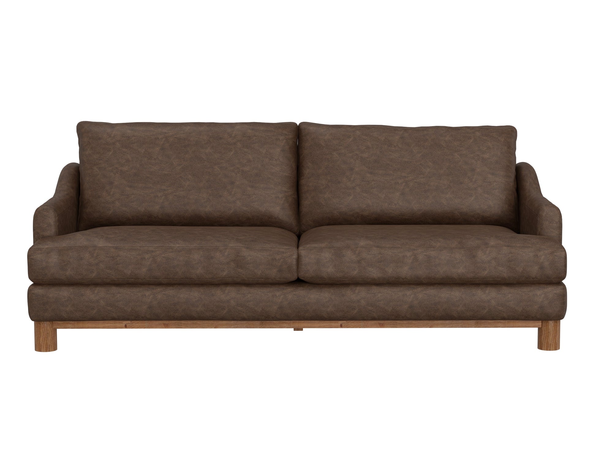 Wooden Frame & Base, Sofa - Chocolate Brown