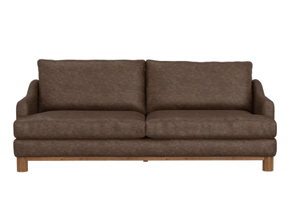 Wooden Frame & Base, Sofa - Chocolate Brown