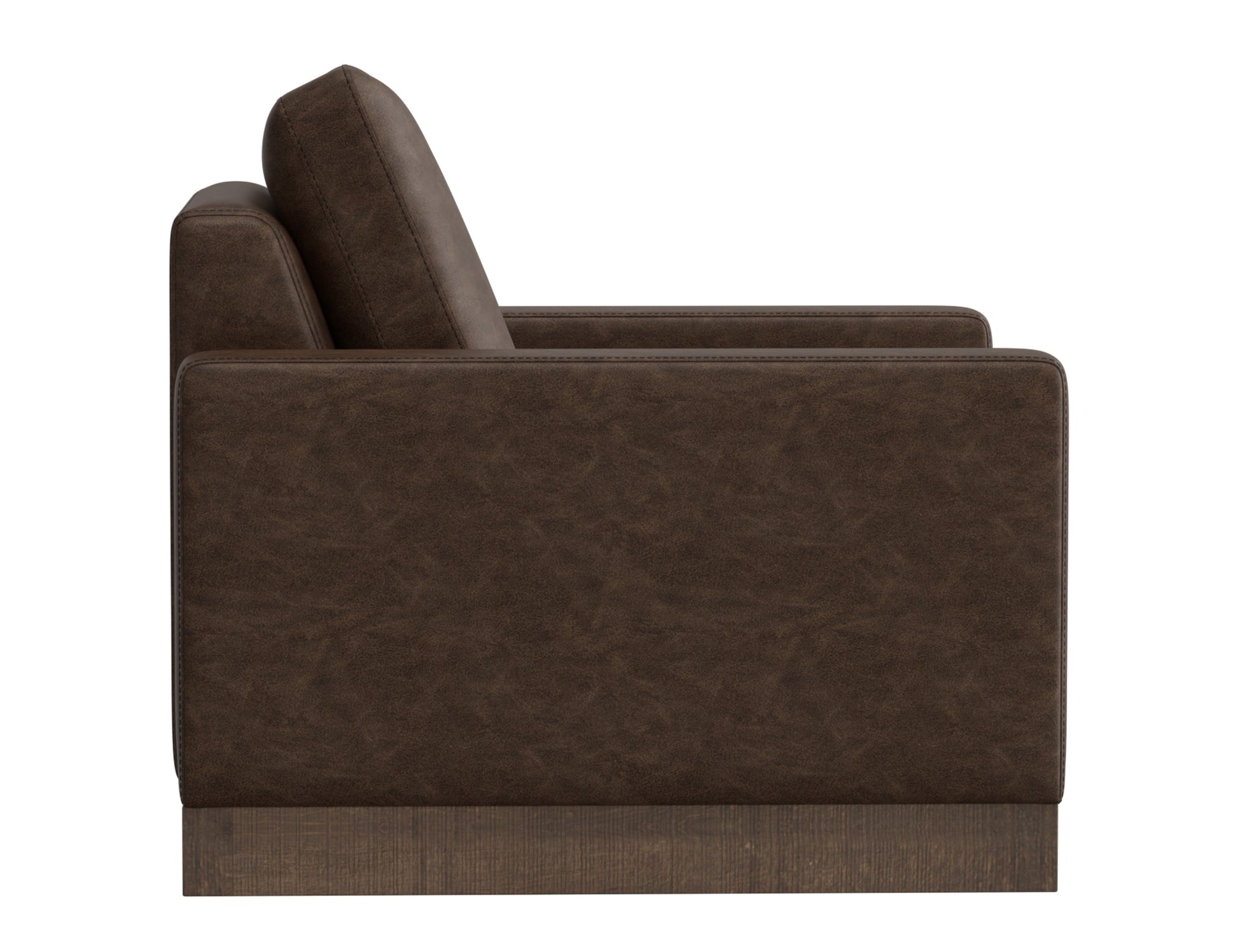 Wooden Frame & Base, Armchair - Chocolate Brown